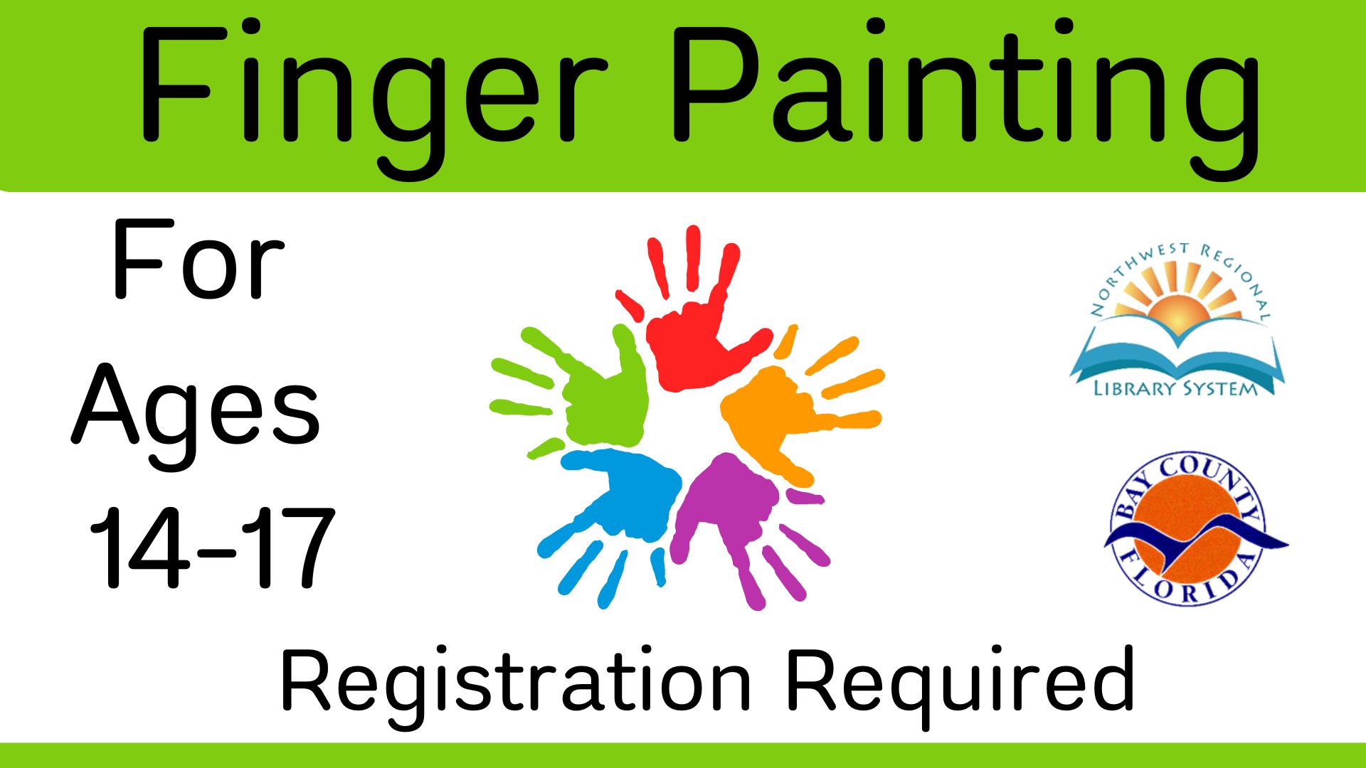 graphic of 5 colorful handprints